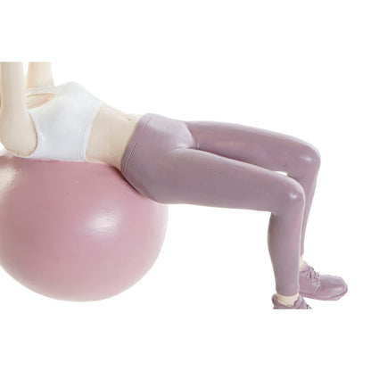 Rosa Yoga Figur i Harpiks 18,5 x 8 x 17,5 cm - BStore