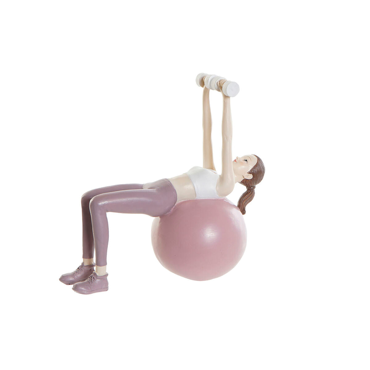Rosa Yoga Figur i Harpiks 18,5 x 8 x 17,5 cm - BStore