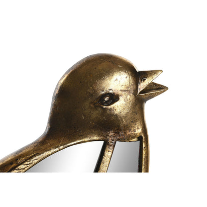 Gylden Fugle Figur i Harpiks med Spejleffekt 41,5 x 3 x 20 cm - BStore