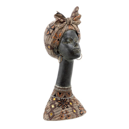 Afrikansk Figur i Harpiks med Mønsterdetaljer 43 cm - BStore